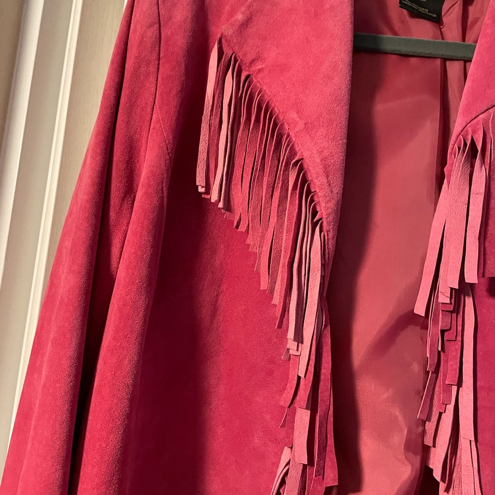 Ruby Ch Raspberry Suede Jacket - image 3